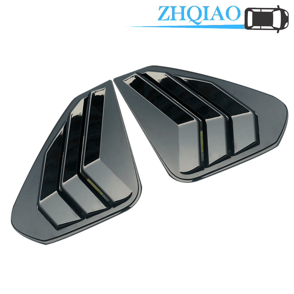 2Pcs Gloss Black Side Vent Window Scoop Louver Trim Fits for Toyota RAV4 2019 2020