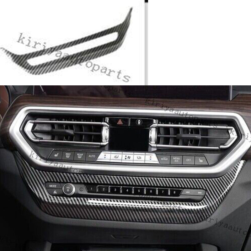 for BMW X3 X4 X3M X4M iX3 2022-2023 Carbon Fiber Center Console Button CD Panel