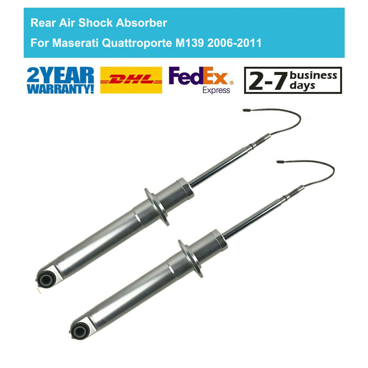 2x Rear Shock Absorbers Fit for Maserati Quattroporte M139 2006-2011 Sport Gt Skyhoo