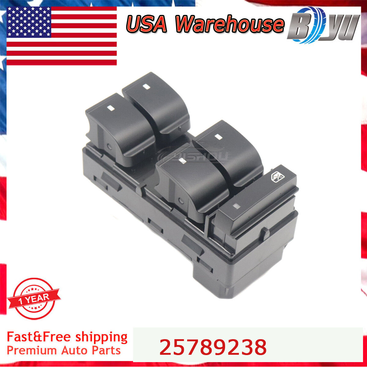 1x Front Left Driver Side Power Window Switch for Saturn Outlook XE XR 2007-2010