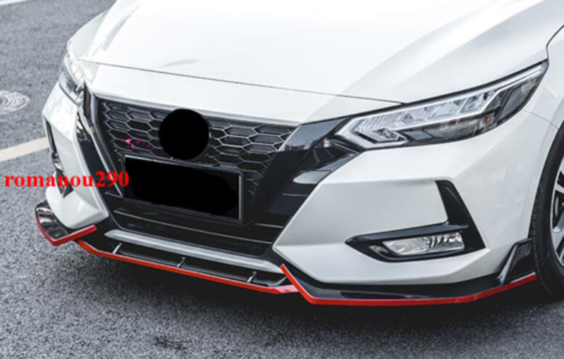 for Nissan Sentra 2020-2022 Glossy Black Front Bumper Grills Moulding Cover Trim