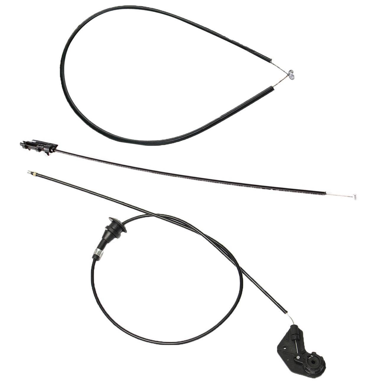 3Pcs Front Engine Bowden Cable Hood 51238176595 for BMW 525i 528i 530i 540i M5