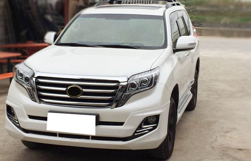 Chrome Front Grille Grill Horizontal stripes Retrofit for Toyota Prado 2014-2017