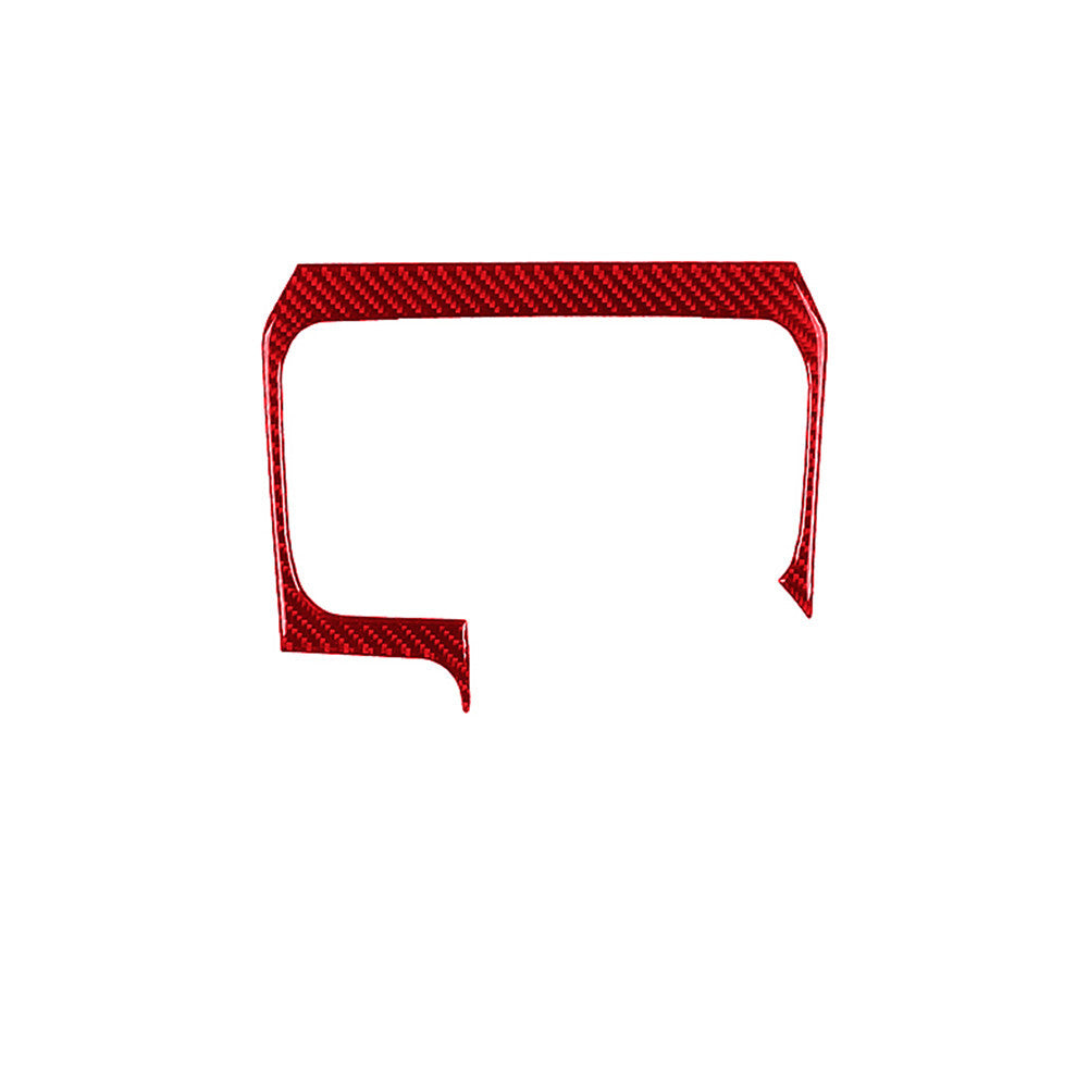 Red Carbon Fiber Central Cup Holder Cover Trim for Toyota Tacoma 2016-2021