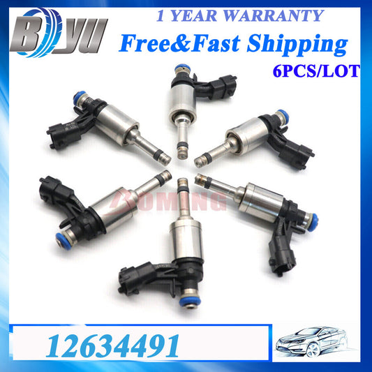 Set 6P Fuel Injectors for GMC Acadia for Chevy Traverse for Buick Enclave 3.6L 12634491