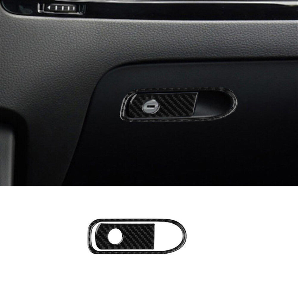 Front Passenger Storage Switch Trim Cover Carbon Fiber for VW Touareg 2011-2018