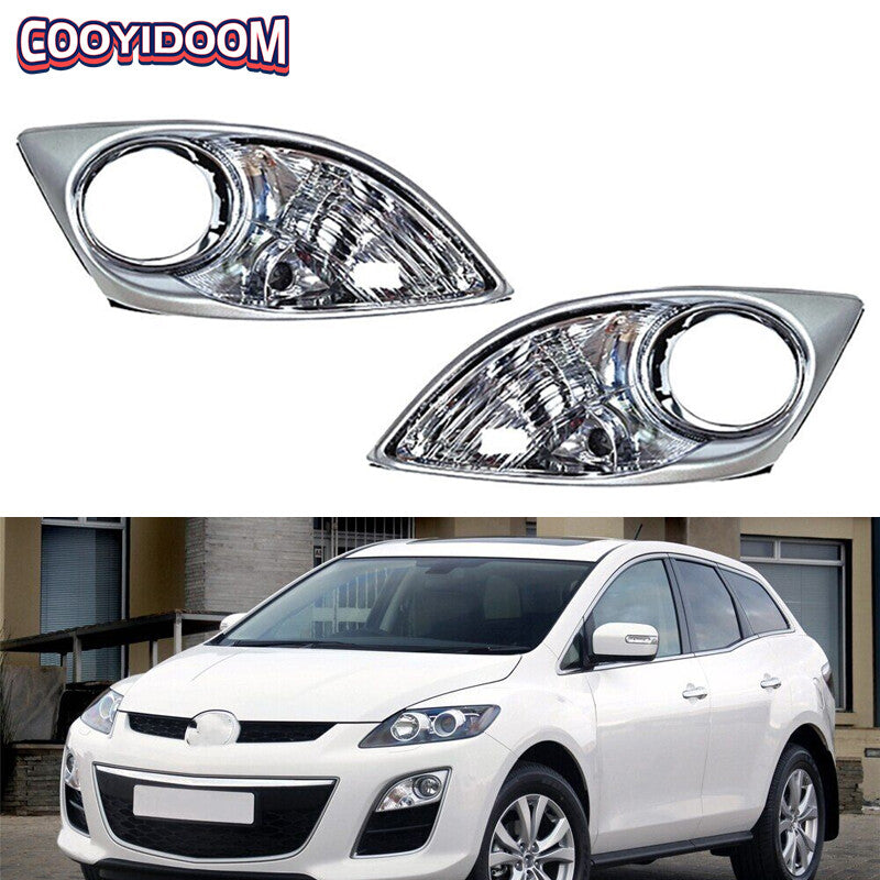 for Mazda CX7 CX-7 2009-2011 Pair Front Bumper Fog Light Cover without Bulb
