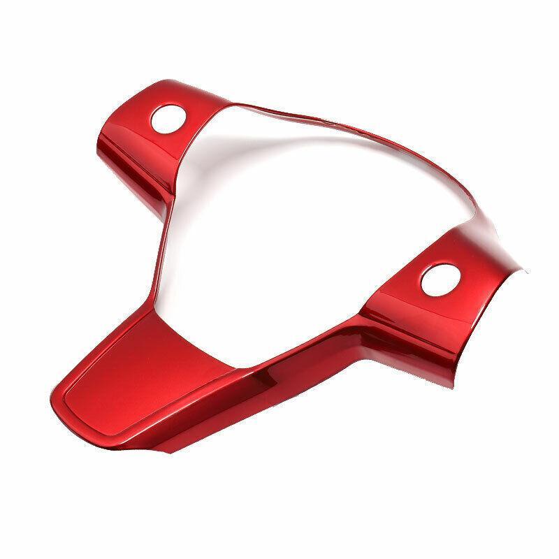 for Tesla Model 3 Y 2017-2023 Glossy Red Steering Wheel Button Frame Cover Trim