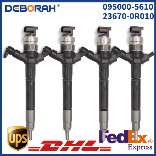 4X Common Rail Fuel Injector 23670-0R010 Diesel Injector 095000-5610 for TOYOTA