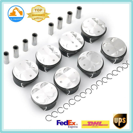 N62B48 Pistons  Rings Set 8pcs for BMW 550i 650i X5 E60 E61 E63 E65 4.8L 21MM