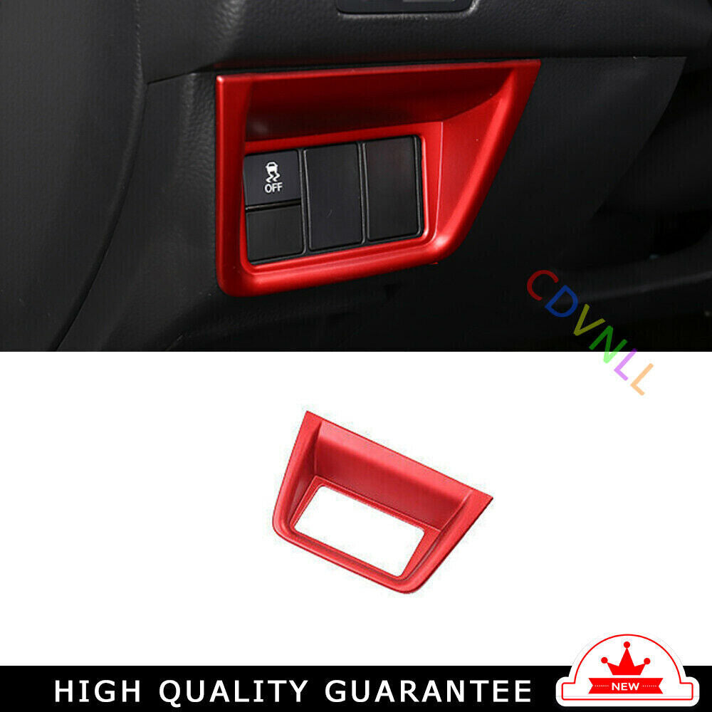 Headlight Button Frame Cover Trim 1 for Honda Accord 10th 2018-2022 Bright Red