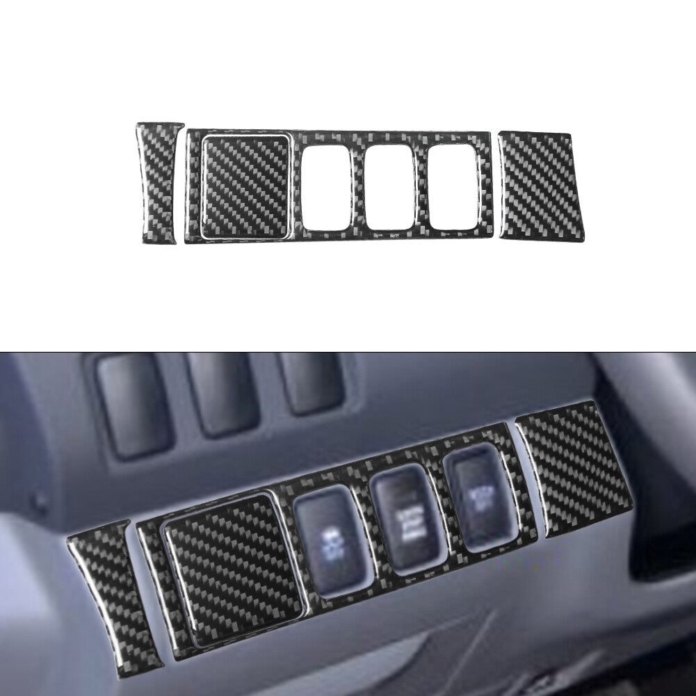 Mirror Control Button Trim Cover Type-A Carbon Fiber for Toyota Tacoma 2012-2015