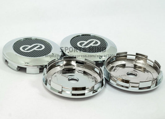 4x60 mm Volk Ray Silver Black Wheel Center Hub Cap Rim Cap Decal Logo TE37