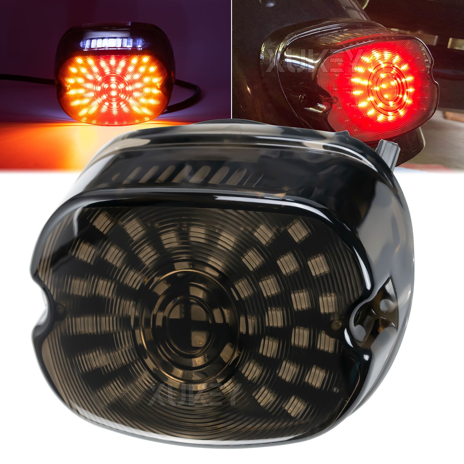 LED Rear Tail Light Brake Smoke for Harley Touring Dyna Glide Softail Sportster