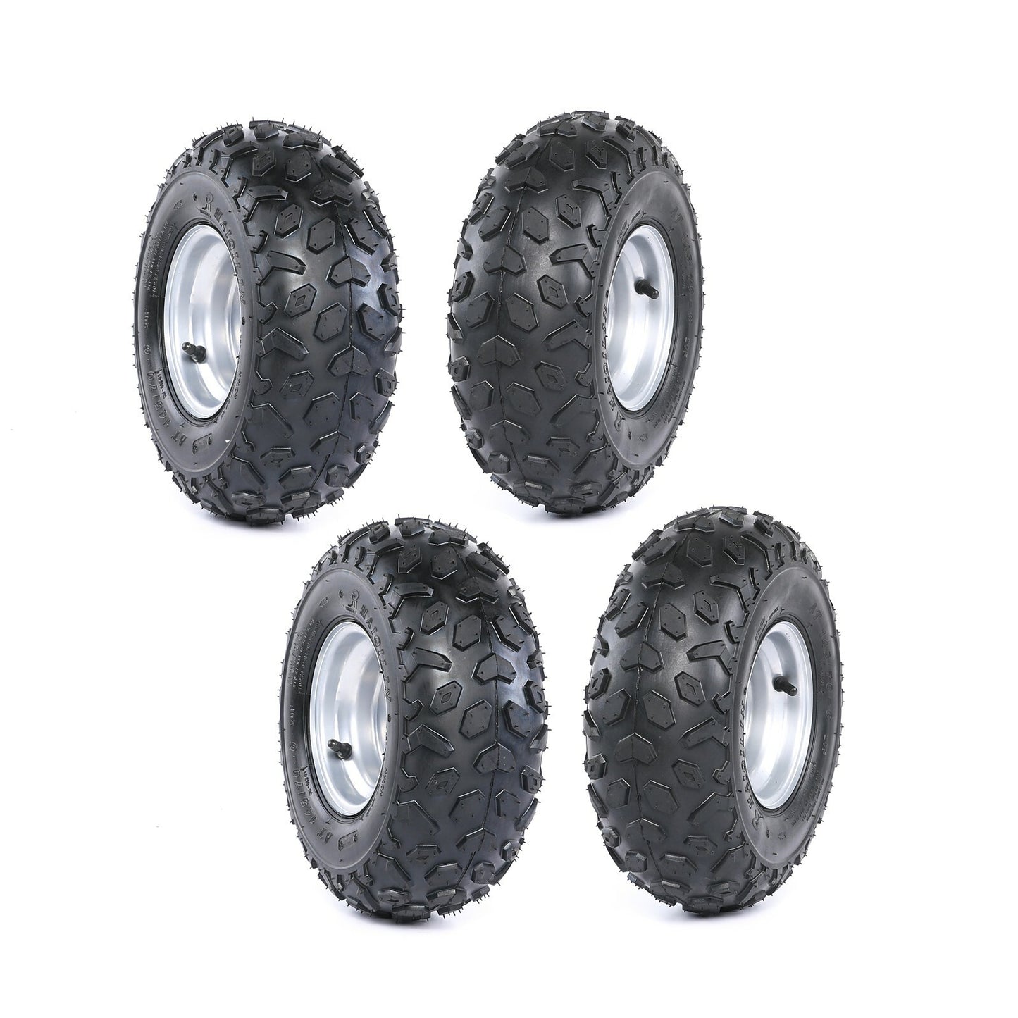 4-piece 145/70-6 tire and rim set suitable for Taodao all-terrain vehicles, off-road vehicles, off-road bicycles, and go-karts.