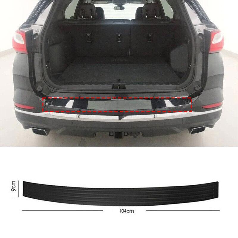 Black rubber rear bumper base protective trim for Chevrolet Equinox 2018-2024