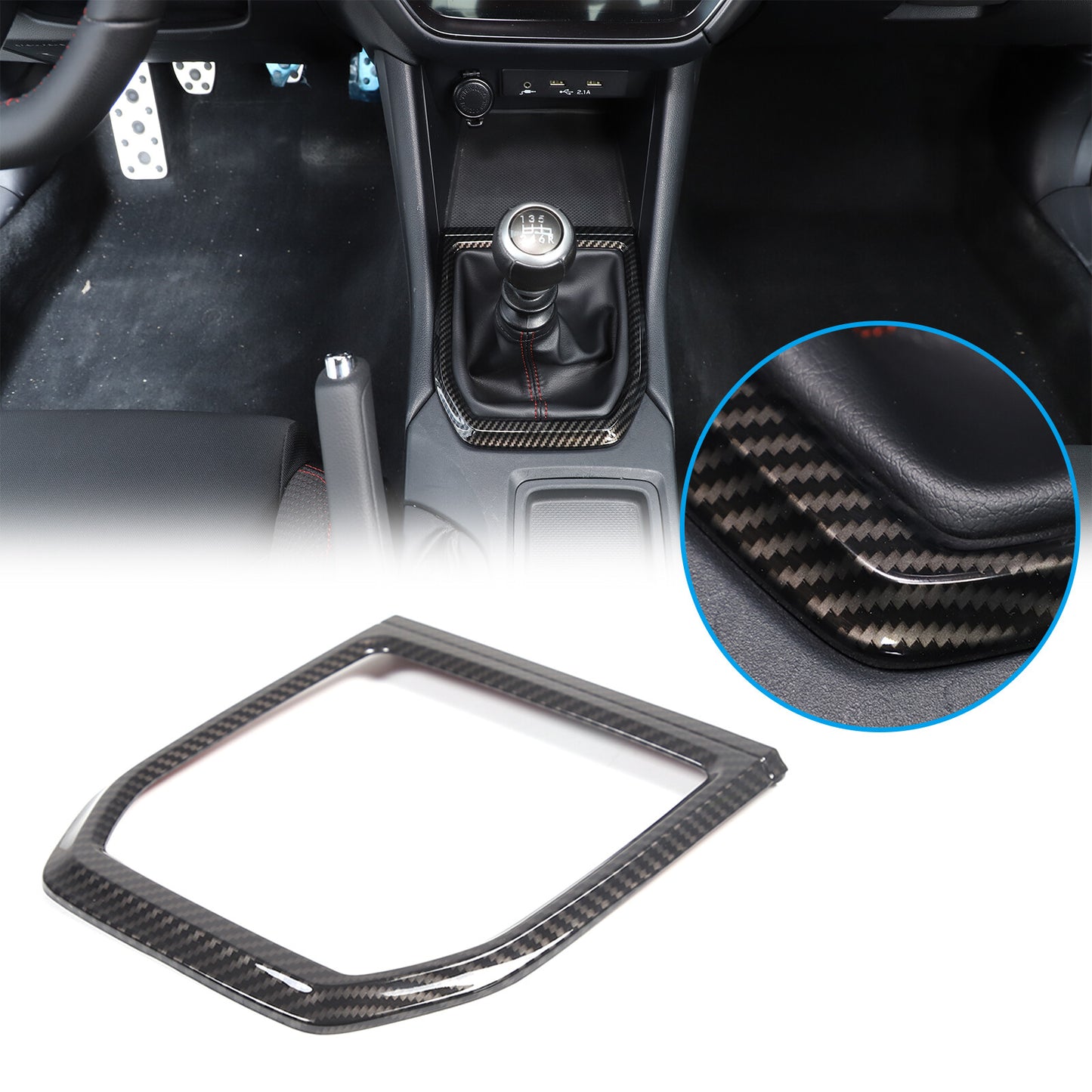 Genuine carbon fiber interior door kick guard cover trim for Corvette C8 20-24