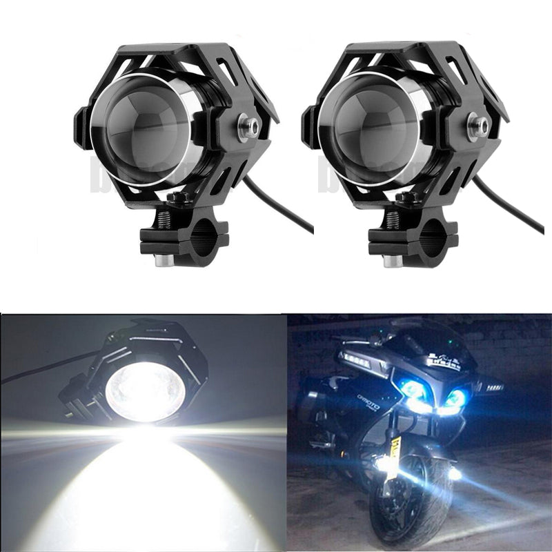2-pack U5 motorcycle headlights, LED fog lights, 125W, in stock.