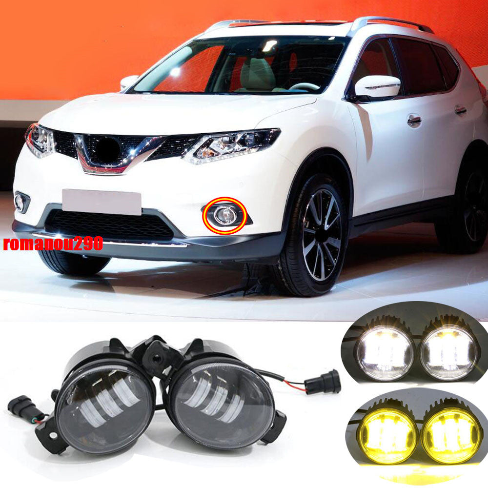 for Nissan Rogue 2014-2015-2016 LED Front Bumper Fog Lights Lamps Assembly Kit
