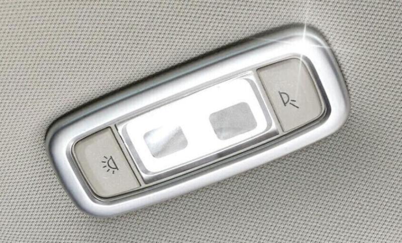 for BMW 7 Series 2016-2022 Matte Silver Rear Reading Lamp Frame Cover Trim 2PCS