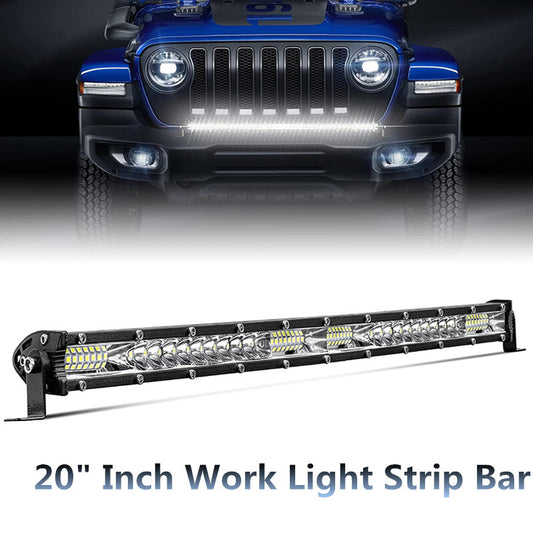 Car Universal 20 Off Road LED Bar 12V LED Work Light Bar Waterproof Driving Fog