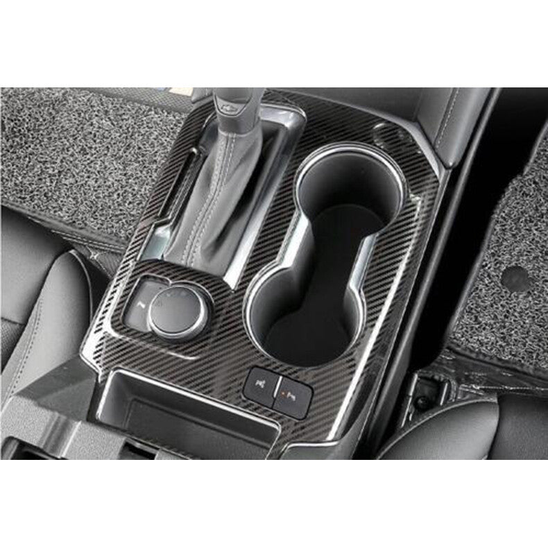 for Chevy Blazer 2019-2022 Carbon Fiber Steel Inner Gear Shift Box Panel Cover