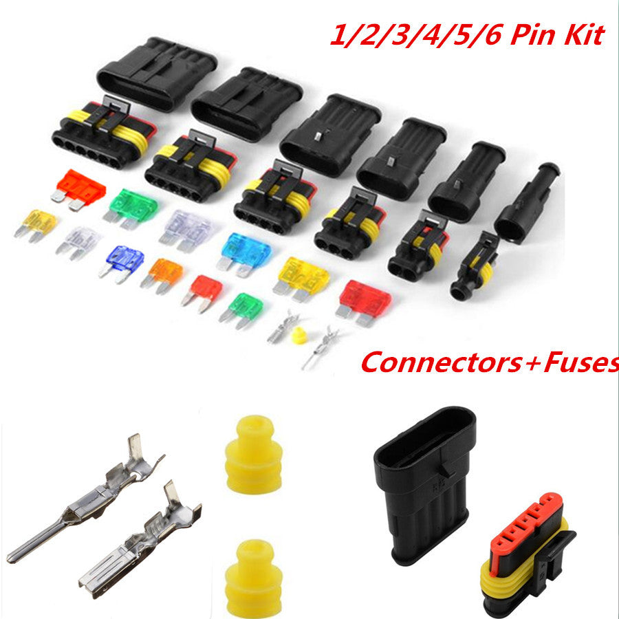 Car Electrical Wire Connector Terminal 1/2/3/4/5/6 Pin Way Terminal Blade Fuses