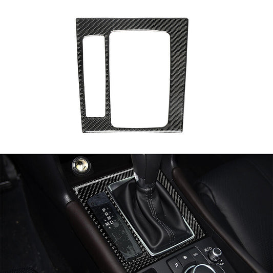 Carbon Fiber Console Gear Shift Panel Frame Cover for Mazda 3 Axela 2017-2018