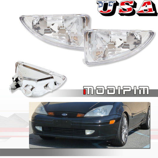 A pair of clear silver front driving fog lights, suitable for 2000-2004 models.