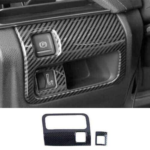 Carbon Texture for Cadillac CT5 2020-2023 2pcs Headlight Button Frame Trim ABS