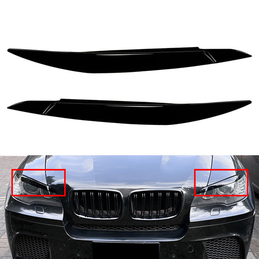 Headlight Eyebrows Eyelids Lids Cover Trim for BMW X6 E71 E72 X6M X5M