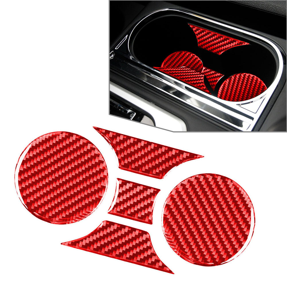 for Toyota Tundra 14-21 Carbon Fiber Central Control Cup Holder Panel Cover Trim