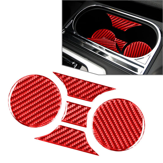 for Toyota Tundra 14-21 Carbon Fiber Central Control Cup Holder Panel Cover Trim