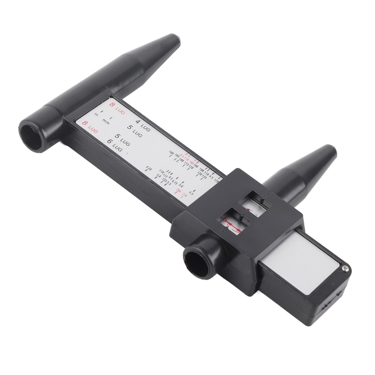 Wheel Bolt Ruler Car Wheel Rim Bolt Pattern Sliding Measuring Gauge Tool PCD