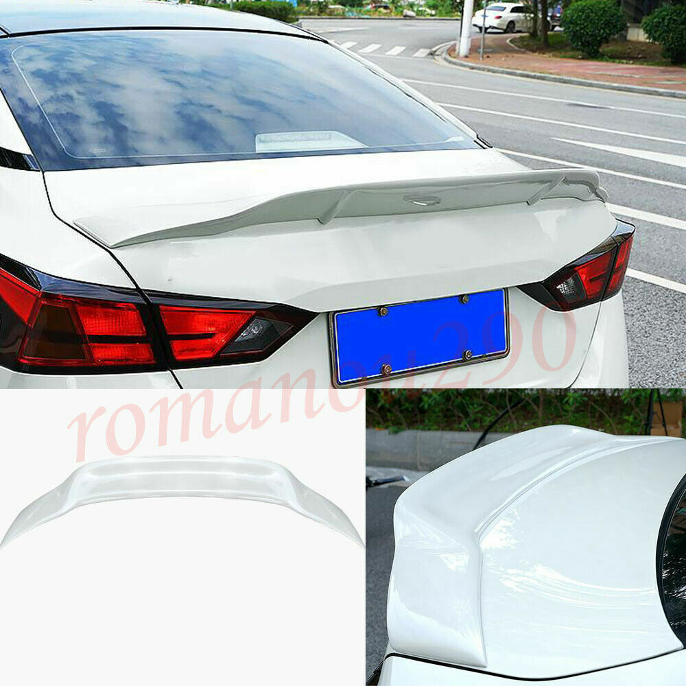 for Nissan Altima 2019-2022 white Rear Trunk Spoiler Tail Fins Wing Trunk Lip 1x