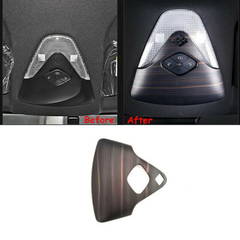 Wood Grain Front Reading Light Lamp Frame Cover Trim for Toyota C-HR CHR 2018-22