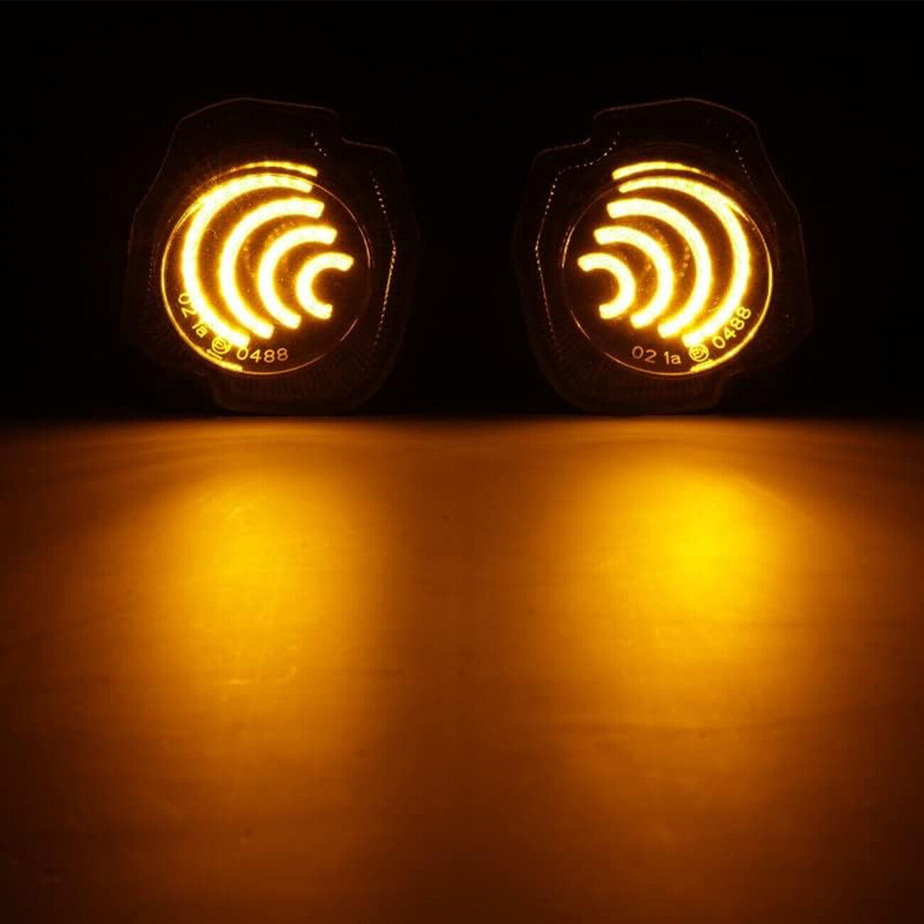 A pair of LED turn signal and fog light indicators for Suzuki for Jimny 2018, 2019, and 2020 models.