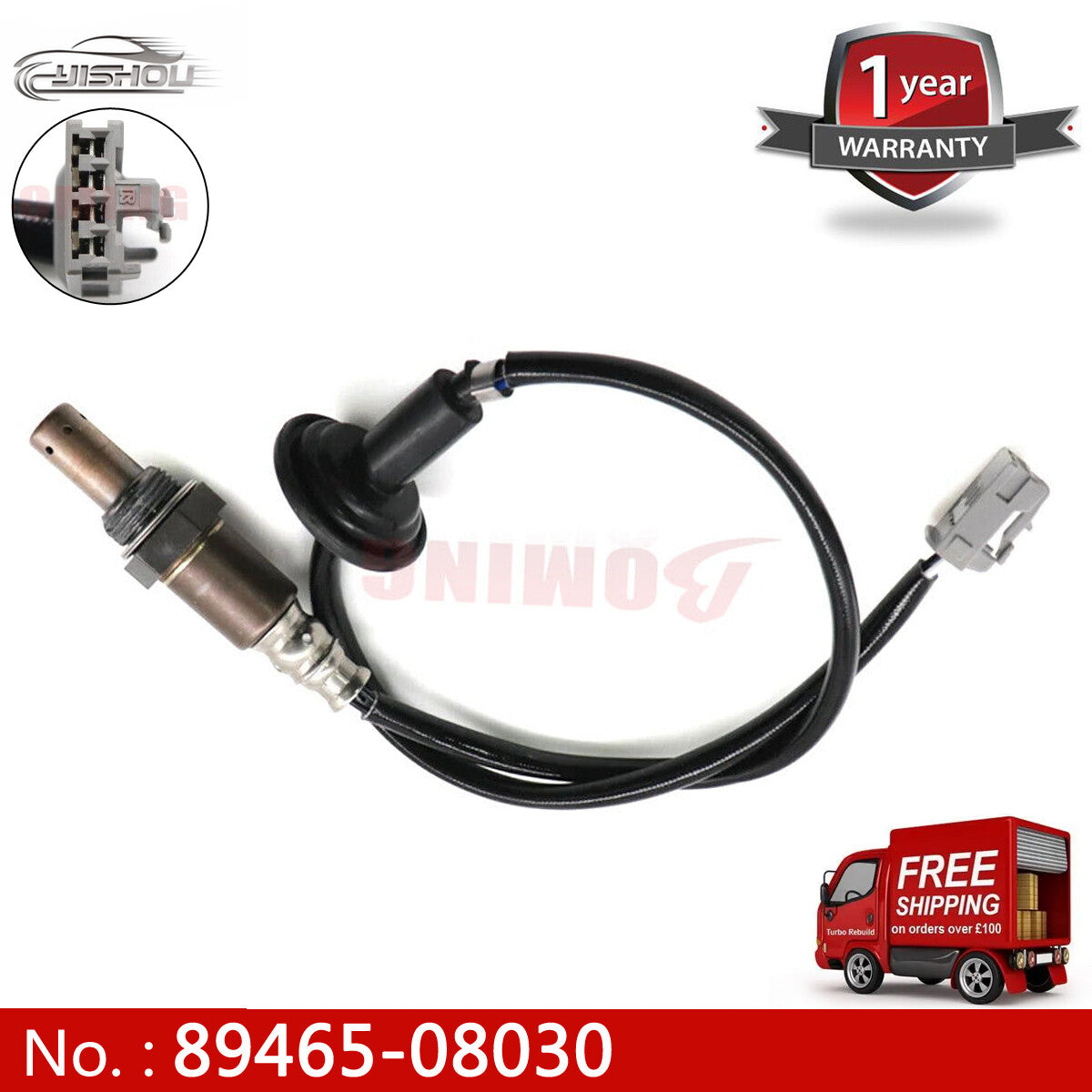 Downstream oxygen sensor 89465-08030 is suitable for Toyota for Sienna 2004-2010 3.3L and 3.5L engines.