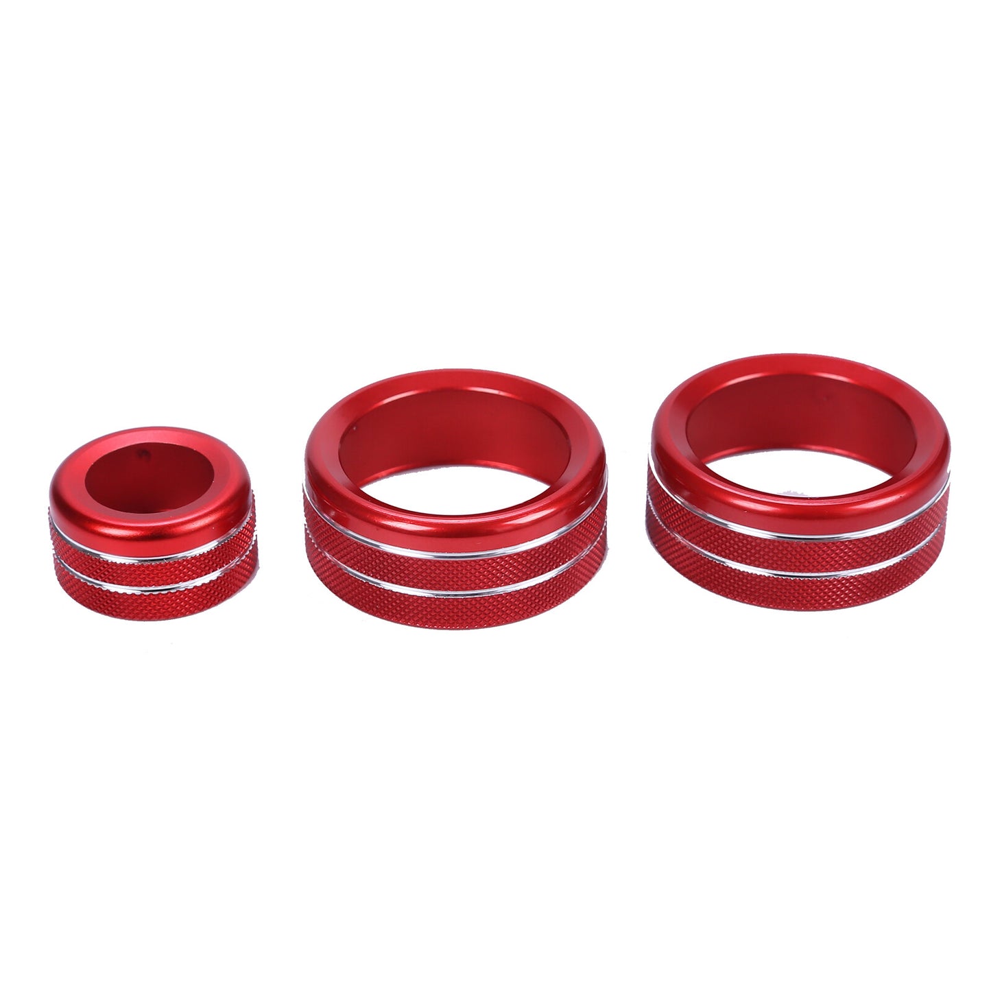 4-Piece Silver Alloy Internal AC Volume Blade Ring Trim for Corvette C7 2014-2019