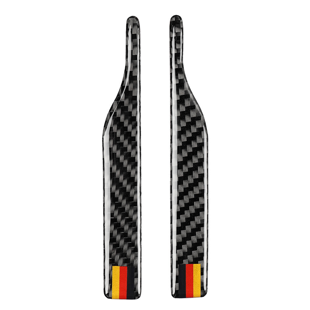 Car Rearview Side Mirror Anti-collision Anti-rub Strip Protector Trim Black 2pcs