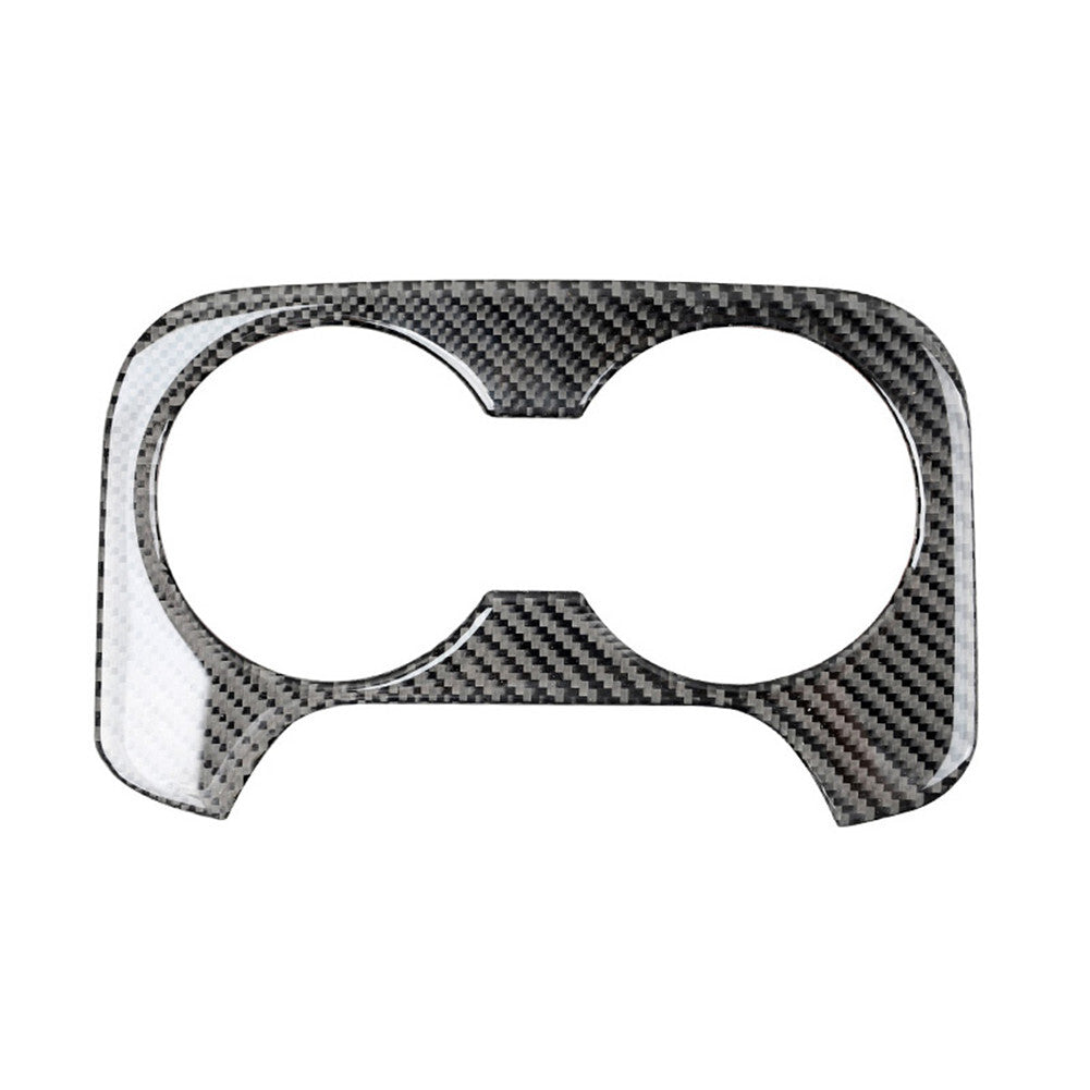 Carbon Fiber Interior Rear Cup Holder Frame Cover Trim for Mazda CX-9 2016-2022