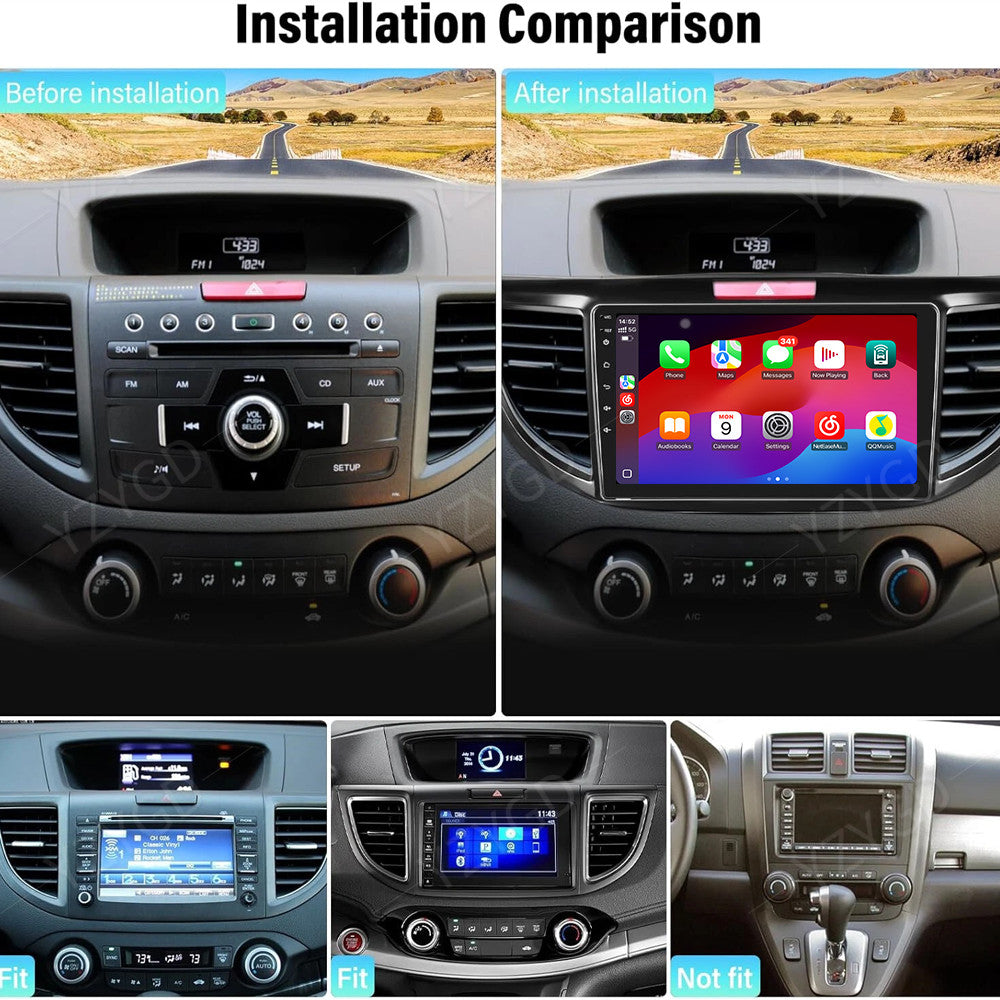 10Carplay Car Stereo Radio for Honda CRV 2012-2016 Android 14 GPS NAVI Screen