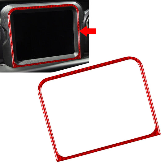 GPS Navigation Panel Cover Trim Fit for Jeep for Wrangler JL Gladiator JT Red